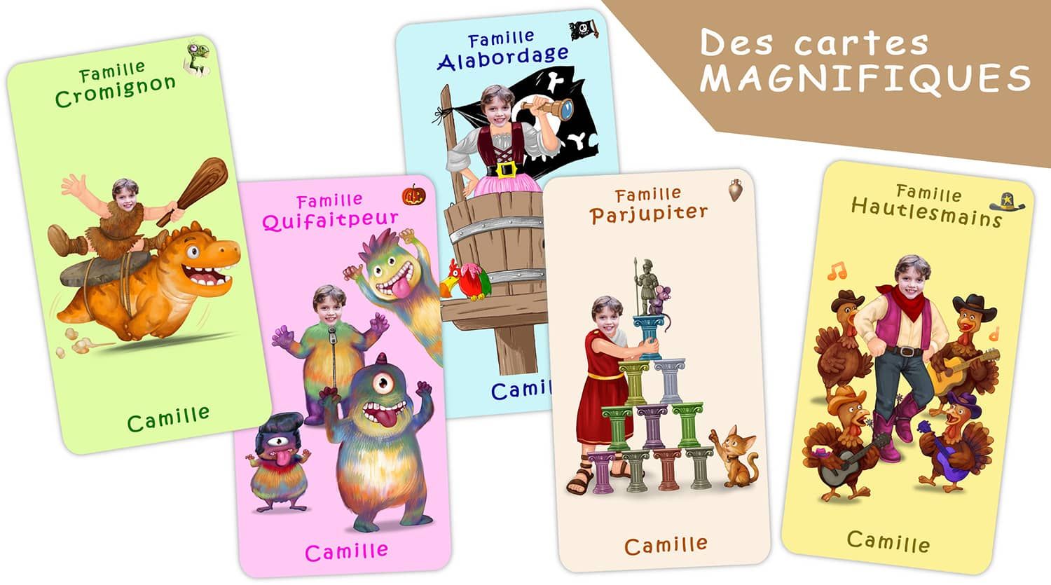Jeu de 7 familles personnalisé Cartooneo