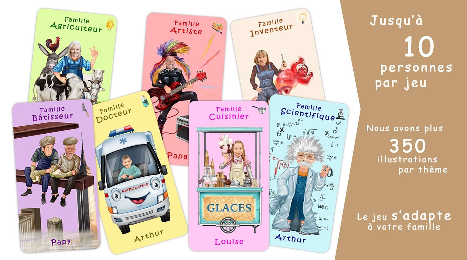 Jeu de 7 familles personnalisé Cartooneo